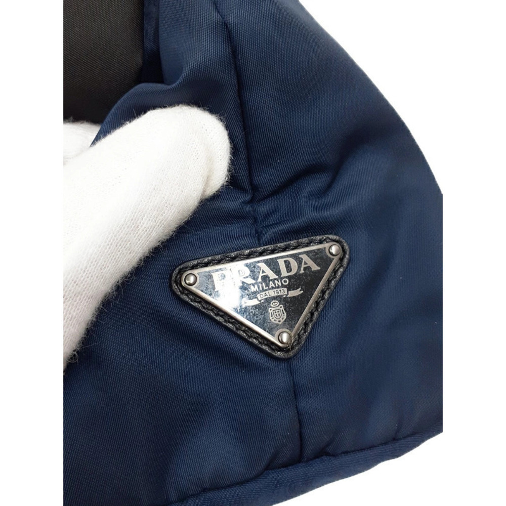 Prada Tessuto leather 2way tote bag blue black - Picture 5 of 9